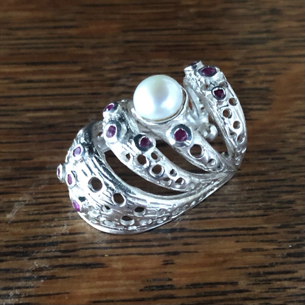 $47  Unique Estate Scarf Slide  Sterling Silver  10.4 grams  Marked 925